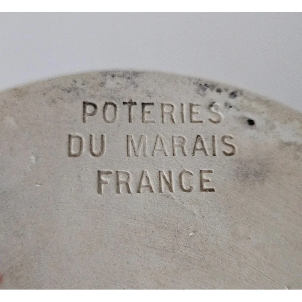 VTG MCM Pottery Pitcher Vase Poteries du Marais France Cottage French Provincial